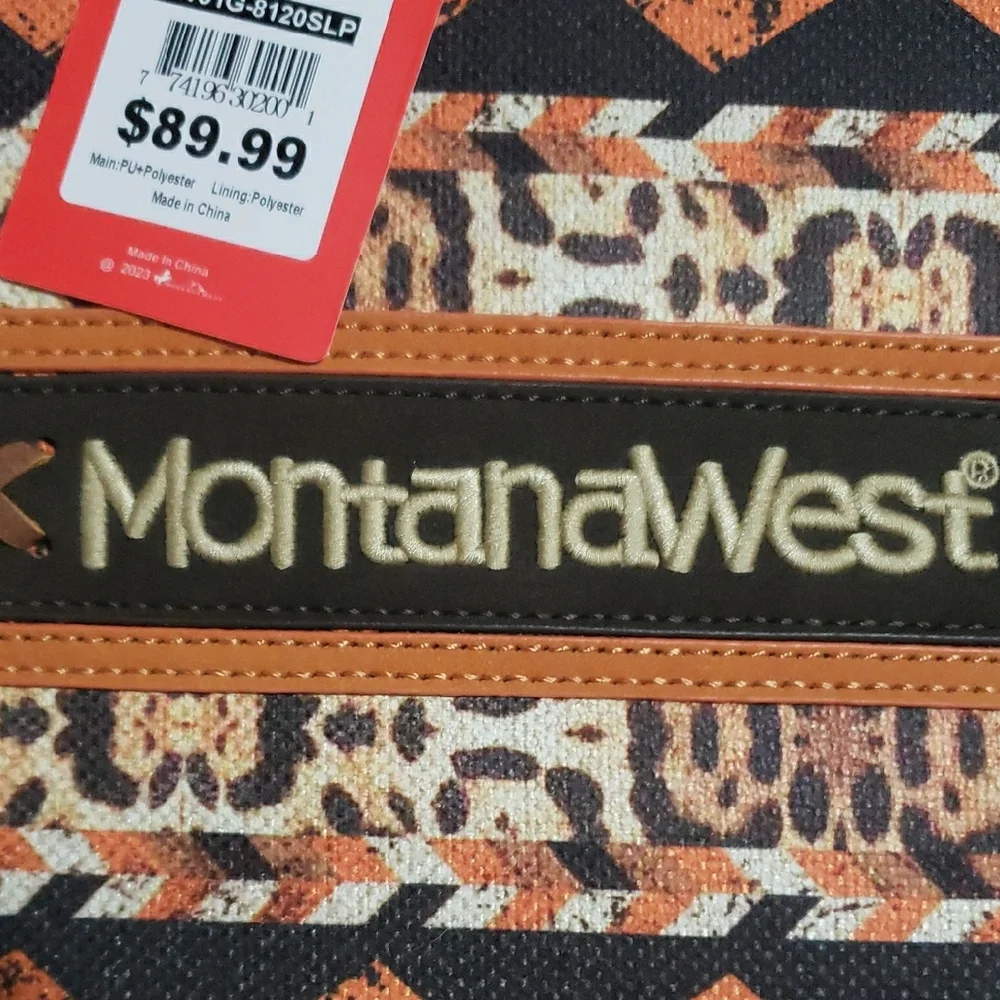 Montana West Orange and Black Bag
